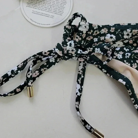 PeonyPetite Fleur Bandeau Bikini Top & Printed Side-Tie Bikini Bottom - Picture 6 of 13